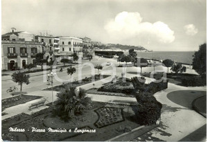 Cartolina originale da collezione 1961 MILAZZO ME Panoramica di piazza MUNICIPIO e del lungomare Cartolina FG VG 1