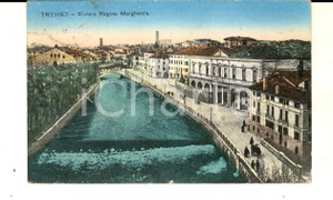 Cartolina originale da collezione 1917 TREVISO Veduta della Riviera Regina Margherita Cartolina postale FP VG 1