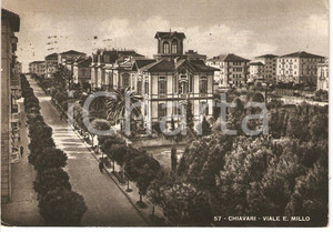 Cartolina originale da collezione 1952 CHIAVARI GE Scorcio di Viale ENRICO MILLO Cartolina FG VG 1