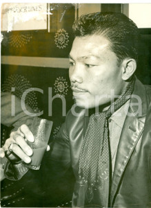 Fotografia d epoca originale 1970 ROMA Boxe Pugile Pedro ADIGUE JR match vs Bruno ARCARI Foto DANNEGGIATA 1