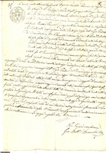 Documento originale, autentico 1860 ROSETO DEGLI ABRUZZI (TE) Lite Antonio CANTORE CONVERTI vs Giuseppe ROSSI 1