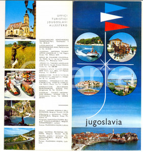 1970 ca JUGOSLAVIA Pieghevole TURISMO ILLUSTRATO vintage