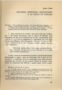 Libro, pubblicazione d epoca 1985 James CAIMI Arcadio Giovanni Crisostomo e MAIUMA 1