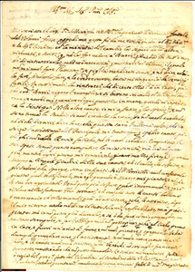 Manoscritto, lettera originale 1701 FIRENZE ...gli sudori che spargo sono infiniti... 1