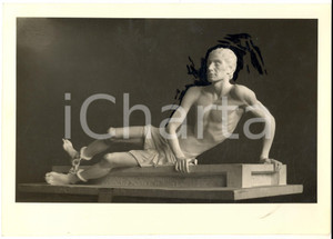 Fotografia d epoca originale 1934 VERONA Nino GOTTARDI Conte Federico CONFALONIERI Foto coeva scultura 1