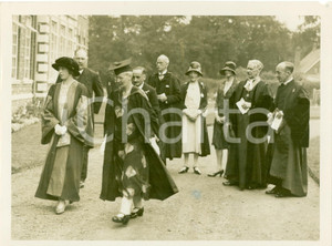 Fotografia d epoca originale 1930 OXFORD UK Principessa Mary di HAREWOOD visita HEADINGTON SCHOOL for Girls 1