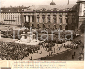 Fotografia d epoca originale 1938 Wien HELDENPLATZ 20 anniversary WW1 Commemoration 1