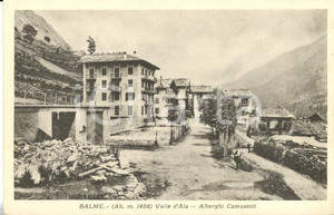 Cartolina originale da collezione 1930 ca BALME (TO) Valle D'ALA - Veduta Alberghi CAMUSSOTT *Cartolina FP NV 1