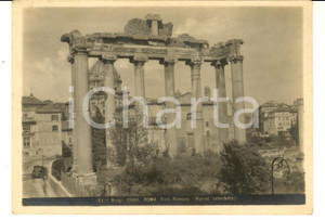 Fotografia d epoca originale 1930 ca ROMA Foro Romano  Tempio di Saturno Fotografia BROGI 13x17 cm 1