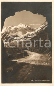 Cartolina originale da collezione 1929 AIROLO SVIZZERA Galleria STALVEDRO Passo SAN GOTTARDO Cartolina FP VG 1