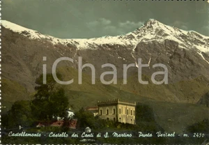 Cartolina originale da collezione 1957 CASTELLAMONTE TO Castello dei conti di SAN MARTINO e Punta VETREL FG VG 1