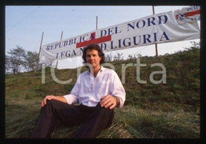 Giovanni ONGARO - LEGA NORD Ritratto del politico 1992 ca * 35mm vintage slide 2