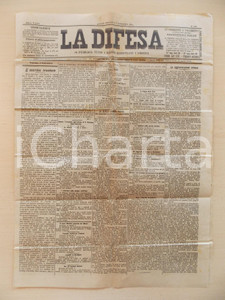 1901 LA DIFESA Roma capitale Ã¨ l'anarchia trionfante *Giornale anno XXXV nÂ° 196  DESCRIZIONE: Giornale quotidiano d'epoca.   CONDIZIONI: FAIR     originale e autentica 1
