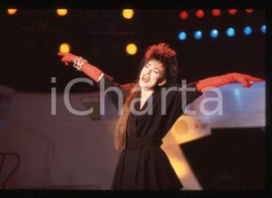 Julie PIETRI - FRANCE Ritratto della cantante 1985 ca * 35 mm vintage slide 8