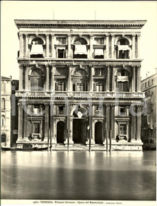 Fotografia d epoca originale 1950 ca VENEZIA Palazzo GRIMANI  Opera del SANMICHELI Foto ANDERSON 19x25 cm 1