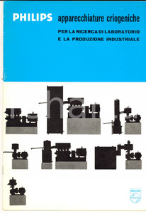 Materiale pubblicitario d’epoca 1969 PHILIPS Apparecchiature criogeniche per la ricerca di laboratorio Catalogo 1