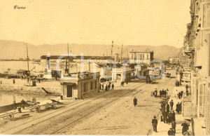 Cartolina originale da collezione 1926 FIUME / RIJEKA (CROAZIA) Veduta del porto *Cartolina ANIMATA con navi FP VG 1