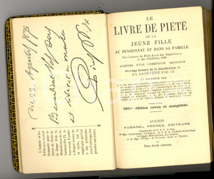Libro, pubblicazione d'epoca 1882 AVIGNON Le livre de la PiÃ©tÃ© de la jeune fille *Ed. AUBANEL nÂ° 385 1