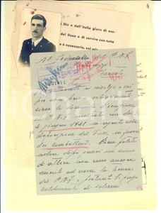 Documento originale, autentico 1942 PNF  TARANTO Fascicolo nocchiere Angelo PIACENTI Corvetta PELLICANO 1