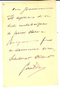Cartolina originale da collezione 1907 BORGOMANERO Cartolina all architetto Giovanni MOLLI da un parente 1