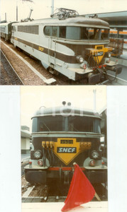 Fotografia d epoca originale 1980 ca FRANCE Locomotiva SNCF 9532 in stazione Lotto 2 fotografie 1