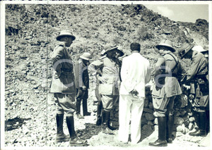 Fotografia d epoca originale 1939 MAGIAJAN SOMALIA Attilio TERUZZI visita miniere di stagno Fotografia 1