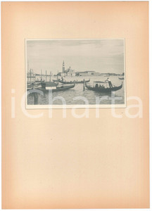 Fotografia d epoca originale 1935 VENEZIA Gondole sul Canal Grande  Foto ARTISTICA con passepartout 24x34 1