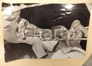 Fotografia d epoca originale 1959 SAN FRANCISCO BOXE Pugile Don JORDAN vs Virgil ATKINS Fotografia cm 37 x 24 1