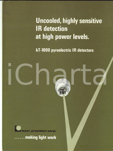 Materiale pubblicitario d’epoca 1970 ca YORKVILLE LASER PRECISION kT1000 pyroelectric IR detectors OPUSCOLO 1
