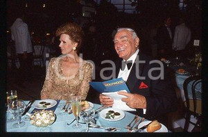 35mm vintage slide* 1999 ca CINEMA Ernest BORGNINE American actor and wife (123)