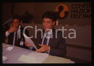35mm vintage slide* 1990 ROMA Claudio MARTELLI Conferenza Immigrazione (1)