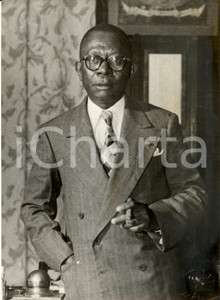 Fotografia d epoca originale 1956 PARIS F Presidente della LIBERIA William V. S. TUBMAN Ritratto AGIP 1