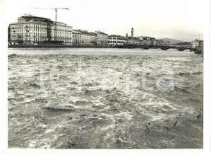 Fotografia d epoca originale 1990 ca FIRENZE Ponte alla Carraia  Arno in piena  Foto VINTAGE 24x18 cm 1