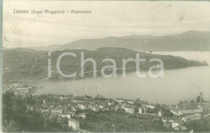 Cartolina originale da collezione 1913 LAVENO MOMBELLO VA Panorama con Lago Maggiore Cartolina FP VG 1