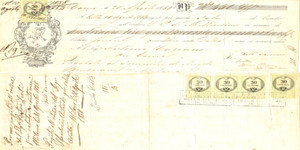 Documento originale, autentico 1858 COMO Cambiale Giovanni Battista CARCANO favore Antonio CARCANO 1