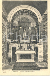 Cartolina originale da collezione 1947 LORETO (AN) Interno del santuario della SANTA CASA *Cartolina  FP VG 1