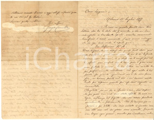 1877 MILANO Lettera Giorgio Camillo CARBONE - Maligna influenza *Autografo