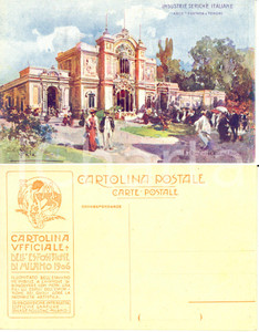 Cartolina originale da collezione 1906 EXPO MILANO Industrie Seriche Italiane - Arch. FONTANA e TONONI 1