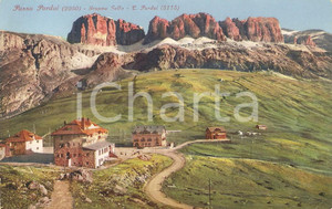 Cartolina originale da collezione 1935 ca PASSO PORDOI TN Panorama con Cima Pordoi GRUPPO SELLA Cartolina FP NV 1