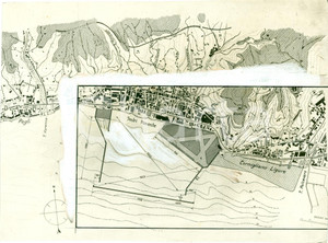 Fotografia d epoca originale 1937 GENOVA Il nuovo aeroporto di CORNIGLIANO FOTOGRAFIA COEVA del progetto 1