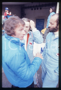 35mm vintage slide* 1970ca Henri PESCAROLO e Gerard LARROUSSE MATRA-SIMCA ai box