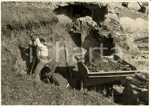 Fotografia d'epoca originale 1938 ROMA L'inizio dei nuovi scavi a OSTIA Foto ANIMATA 1