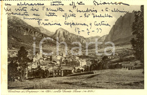 Cartolina originale da collezione 1933 CORTINA D AMPEZZO BI Veduta paese con Cima CRODA ROSSA Cartolina FP VG 1