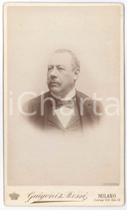 1905 ca MILANO Ritratto maschile *Foto GUIGONI & BOSSI 13x23 cm Fotografia d'epoca, su cartoncino rigido. FOTOGRAFO: Guigoni &amp; Bossi - Milano GOOD/buono  Formato: 13x23 cm originale e autentica 1