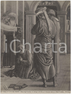 Fotografia d epoca originale 1910 ca PADOVA Chiesa Eremitani SAN GIACOMO di Andrea MANTEGNA Foto ALINARI 1