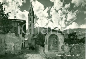 Cartolina originale da collezione 1956 BORMIO (SO) L'antica zona di COMBO Cartolina ANIMATA FG VG 1