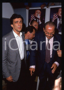 35mm vintage slide* 1989 MILANO Domenico MODUGNO Giovanni NEGRI convegno PSDI 3