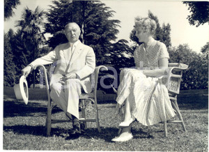 1958 GRIANTE DI CADENABBIA Konrad ADENAUER con la figlia Libet - Foto 18x13