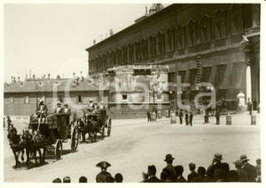 Fotografia d epoca originale 1929 ROMA Berline della Camera dei Deputati escono dal QUIRINALE Fotografia 1