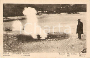 Cartolina originale da collezione 1940 ca POZZUOLI NA Solfatara DE LUCA  Fumarole Cartolina ANIMATA FP NV 1